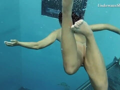 Sophisticated girl - swimming pool teen xxx - Underwater Show