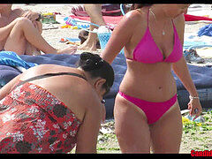 stunning bathing suit g-string Milf beach Voyeur HD Video Spy Cam