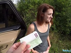 Tera Link hitchhikes & fucks a hung stranger in public