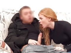 Debt4k. Sexy redhead Rose Wacky pays for new TV with her soggy