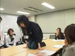 Crazy Japanese whore Aya Sakuraba, Misaki Asoh, Mika Nakajou in Horny Secretary, Fingering JAV scene