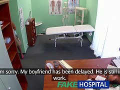 Blonde Czech pornstar George Uhl tries to get pregnant by the doctor's sperm