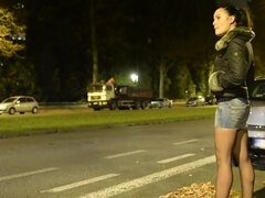 Gros seins, Brunette brune, Voiture, Tir de sperme, Branlette thaïlandaise, Hard, Hd, Public