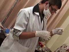 21 year old Asian doctor fucks skinny perverted patient in hospital