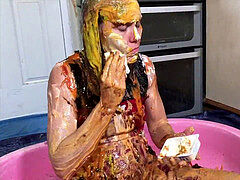 woman Trashed in Horrendous, repugnant ute Food Gunge WAM