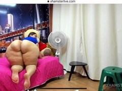 Naughty fat MILF thrilling webcam video