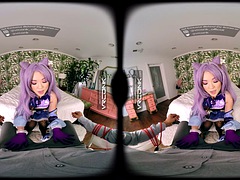 VR Conk Genshin Impact Keqing A sexy Teen Cosplay Parody with Lulu Chu In VR Porn