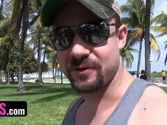 Cute Tiny Teens Hit The Beach For Lucky Dude They Can Fuck And Cure Their Itch