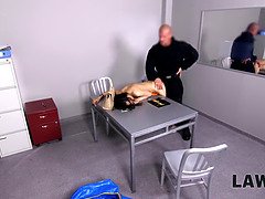 Naughty businesswoman gets punished hard by a security officer in 4K reality