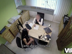 Inga, the Czech casting agent, gets drilled hard in her office