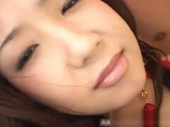 Beautiful asian Hatsumi Kudo performin in interracial porn movie