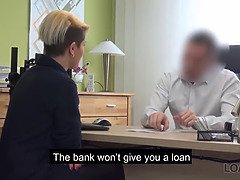 Elena Lux lends her pussy to the loan officer for a loan- repayment interview