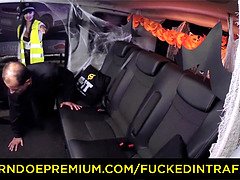 Halloween fuck with British babe Jasmine Jae dressed as police woman