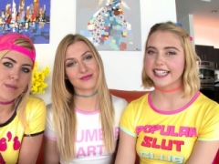 Chloe Couture, Alexa Grace and furthermore Summer Day are three blonde,
