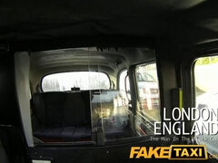 British teen blonde deepthroats old cab driver's cock on faketaxi
