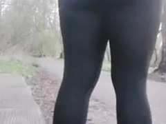 The best public anal with a big dildo and a big juicy ass in a park