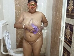 Bengali bhabhi seduces in the shower showing off her wet pussy!