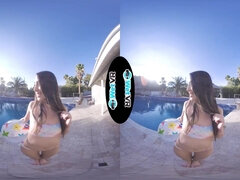 WETVR Pool VR Pornography Have Fun with Brown-Haired Hottie (Natalia Nix)