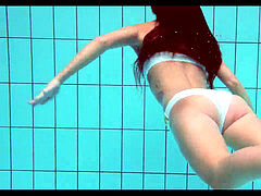 Hungarian teen Szilva underwater nude