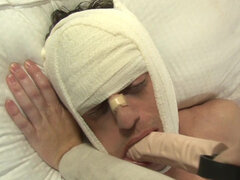 Jordan Kennedy pegs injured guy on the hospital bed
