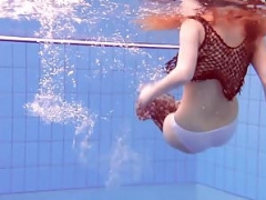 Matrosova hot ginger vagina in the pool