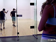 Capri Cavalli's foot fetish gets a cumshot after a steamy gym session