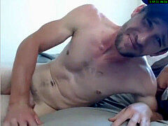 cool suspended fellow playing on cam very hot