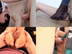 Grosse bite, Compilation, Papa, Pieds, Branlette thaïlandaise, Nylon, Chaussures