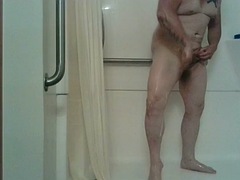Shave and shower in front of the webcam