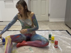 Erotic Body Paint - My entire naked body becomes a canvas of vibrant colors