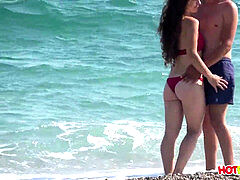 extraordinaire sizzling figure Fit Bikini Thong Teen Voyeured At Beach