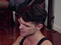 Negroa, Ébano negroa, Fetiche, Luvas, Peludoa, Couro, Músculo, Tatuagem