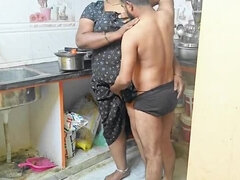 Desi Stepmom Fucked Hard in Kitchen While Cooking - Hot Indian MILF Takes BBC
