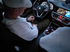 Raw Gay Blowjob - My Bitch's Mouth on My Cock While I Drive