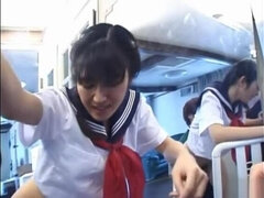 School girl Kazuha Mizumori rides cock!