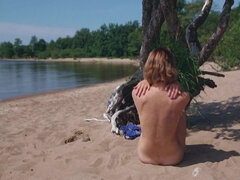 Naked On Beach - Hot Teen Girl Solo