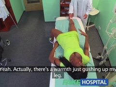 Jasmine Webb, a busty English teen, gets a free ride in a fakehospital clinic