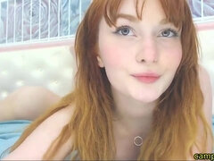 redhead russian teen loves her lush toy