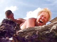 Painful Anal With German Granny