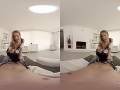 Alexis Crystal & Stereoscopic 180 VR Porn with Maid in Virtual Reality