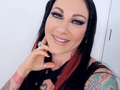 Jenievieve HEXXX: Sexy DDD Tits Tattoed Hottie POV Huge Cock Blowjob and Cum Swallow with Scot