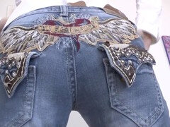Leie, Weibliche domination, Deutsch, Jeans, Küssen, Masturbation, Zierlich, Strümpfe