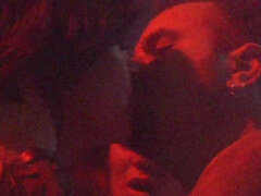 Two whores Angelina Valentine and Ryder Skye munch on a cock in the club