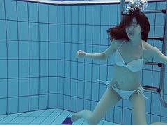 素人, 美女, チェコ, アウトドア, プール, 公共, 一人, 水中