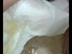 Amateur, Rubia, Pañal, Orinar, Solo, Inodoro