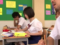 Asian Schoolgirl Loses Head control