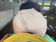 My stepdaddy takes me on a hike in the woods and it gets hot halfway through the trip.