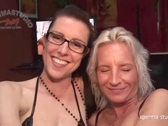 German pornstars Texas Patti and Nicole enjoy cum-soaked gangbang
