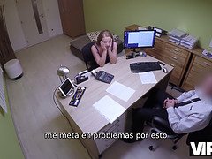 Czech teen Nata can't resist casting couch money & gets a hard fuck