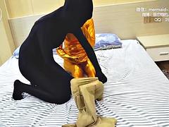 Asiático, Amarrada, Chino, Fetiche, Pantaletas